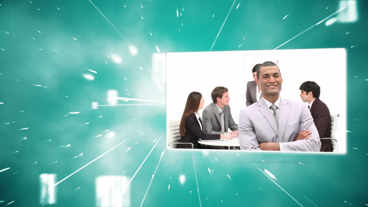 직장에서의 비즈니스 동료의 몽타지