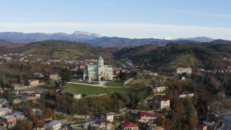 flying towards gelati monastery kutaisi georgia