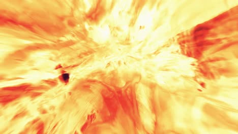 space travel inside the sun with burning flares