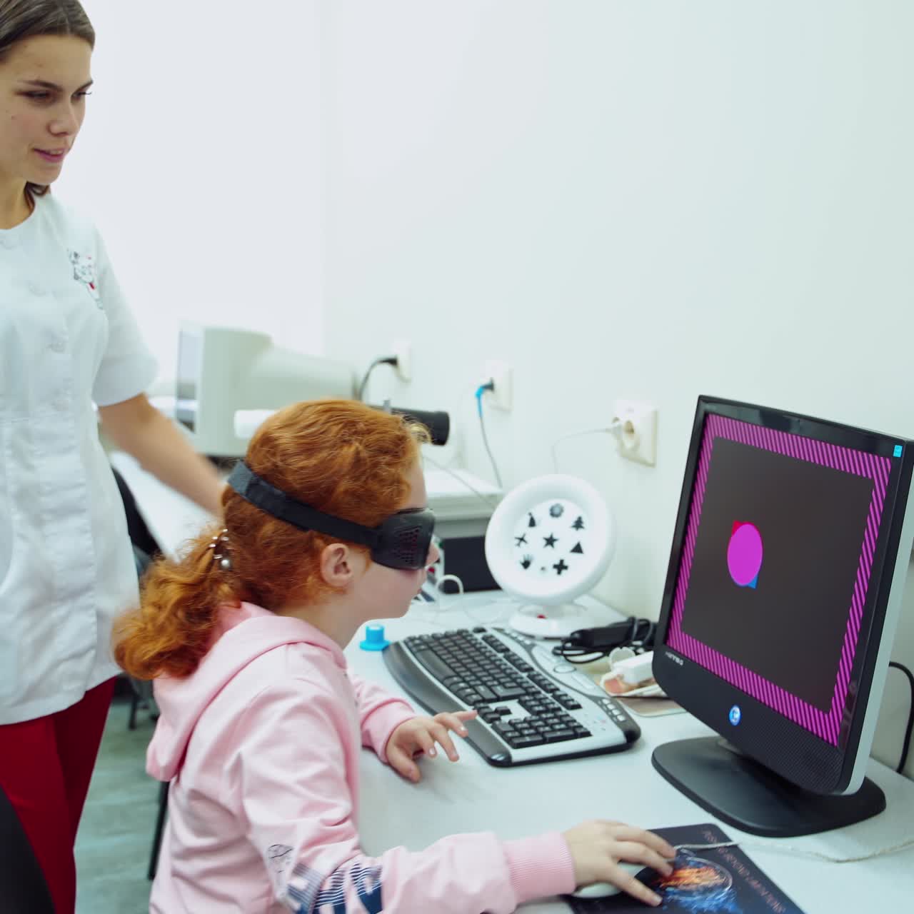 Programs on monitor to improve vision