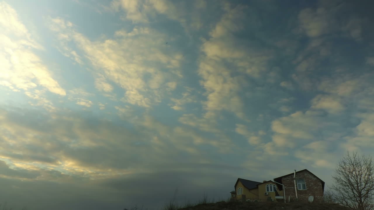 Clouds in the sky. Timelapse. Shooting of Timelapse