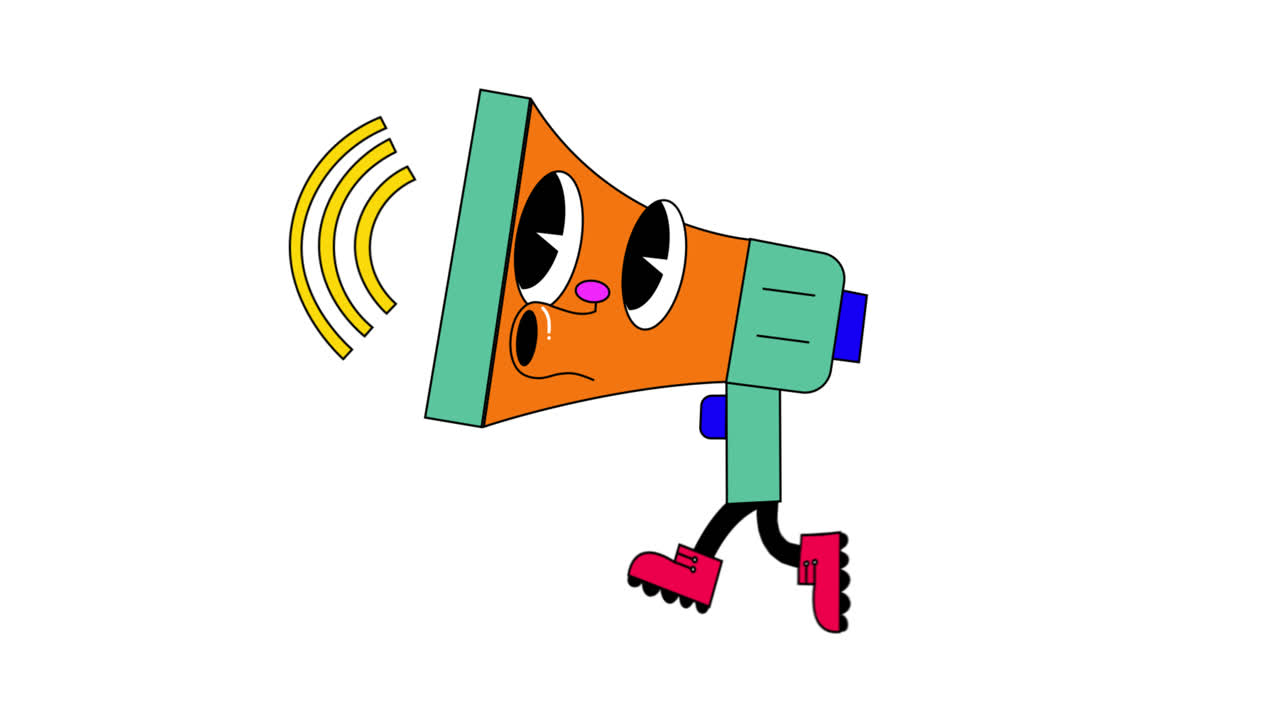 귀여운 메가폰 캐릭터