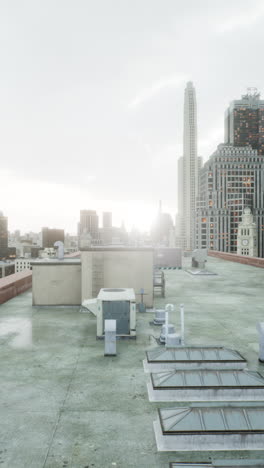 rooftop view of a city skyline