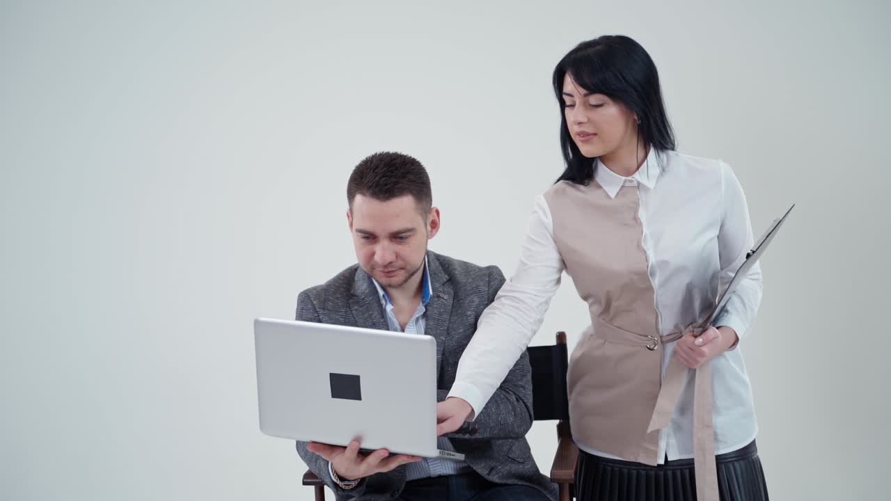 Concept of partnership in business. Studio shot of business partners together against background