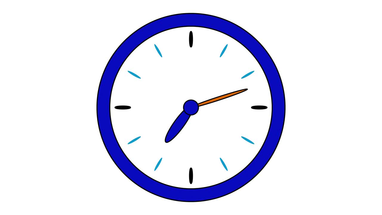 Flat type animation of watch.