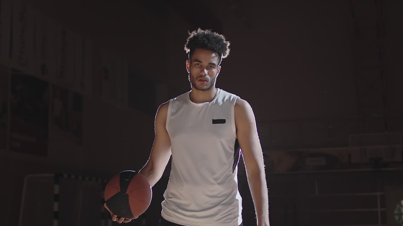 Portrait of African-American Basketball Player