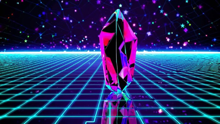 Retro Futuristic Gemstone