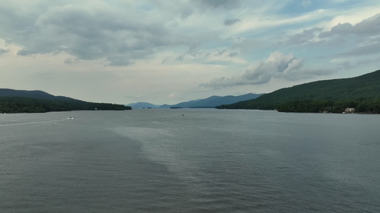 Overcast day over Lake George New York
