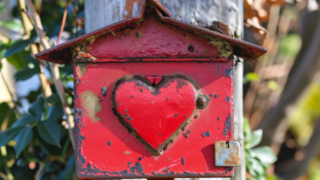 Romantic Red Heart Mailbox