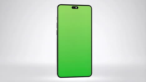teléfono inteligente con pantalla verde