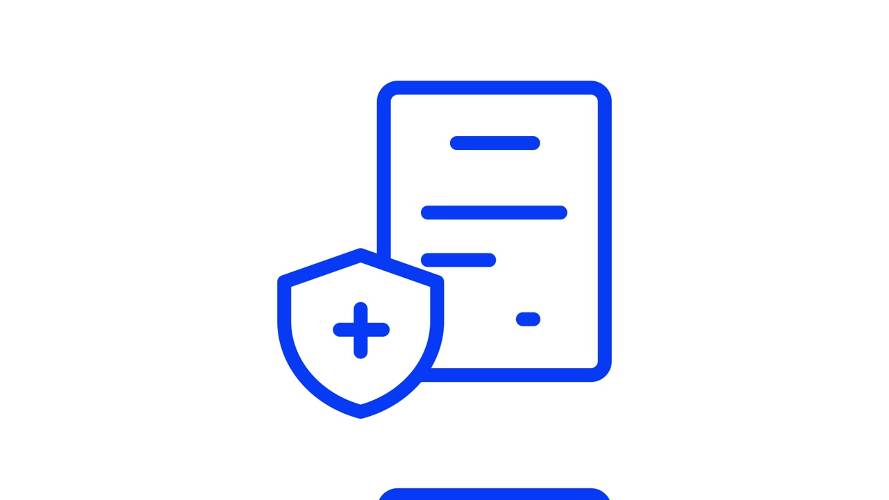 Animated Icon of Document and Shield for Data Protection