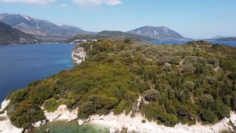 uninhabited island near nidri and meganisi, lefkada, greece - aerial