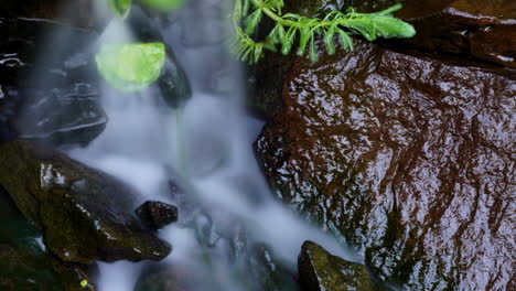time lapse and time-exposure of a small waterfall