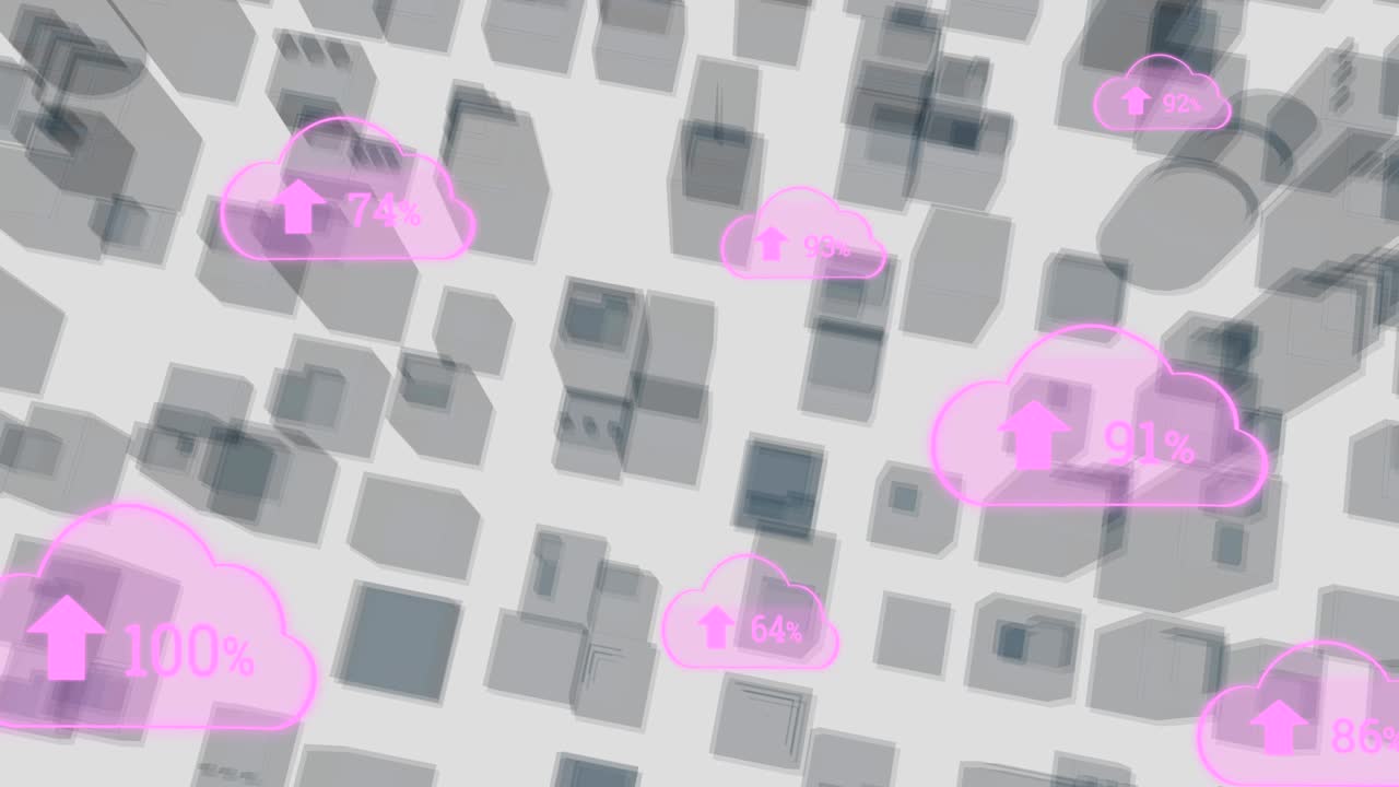 dibujo arquitectónico 3d del paisaje urbano 4k