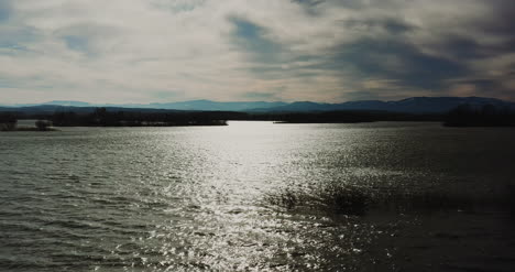 view of lake aerial from abowe