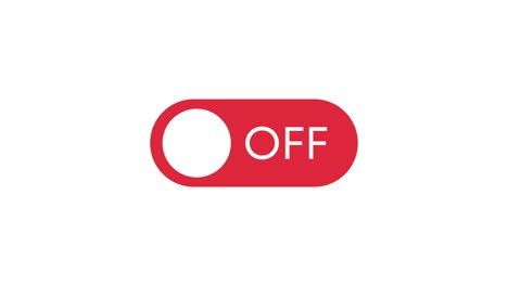 turn on and off switch animation on a white background