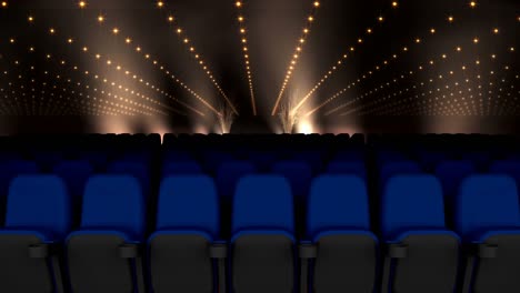 cinema seating with black and gold lights video