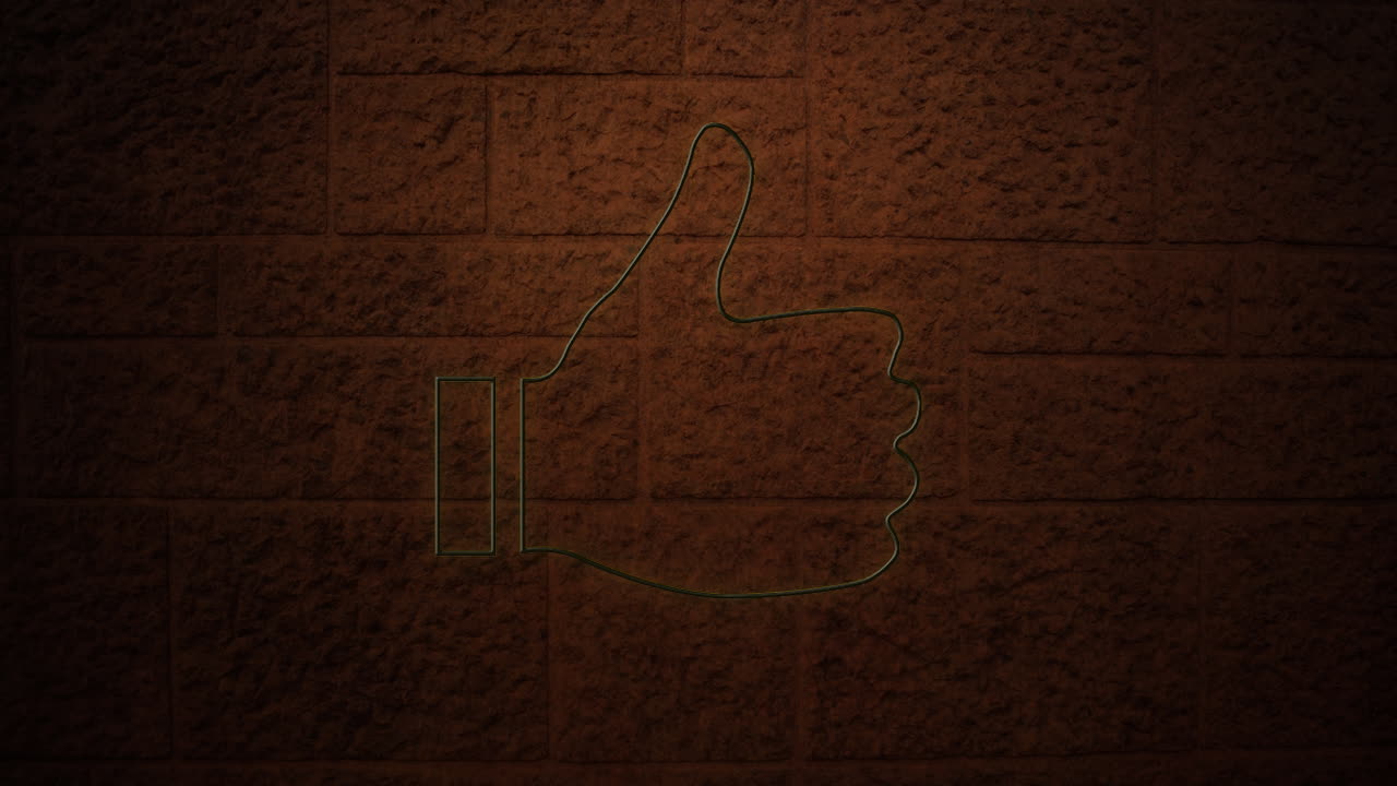 벽돌 벽에 네온 표지판 4k