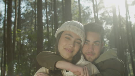 closeup shot of young couple spending time in nature