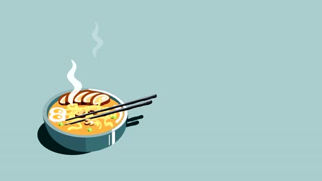 japanese ramen, horizontal, with copy space
