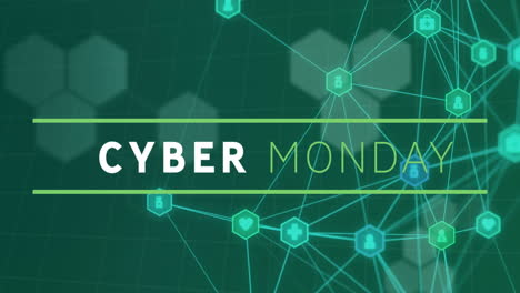 Animación-Del-Texto-Del-Cyber-Monday-Sobre-Conexiones.