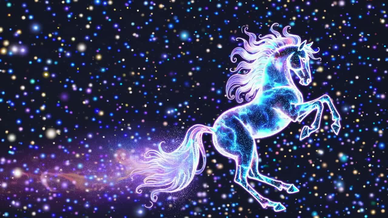 caballo brillante en la galaxia