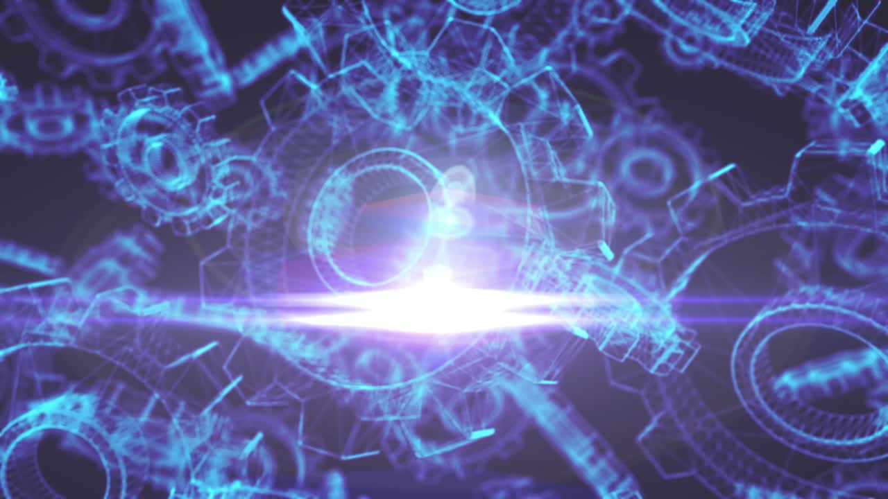 circuito de fondo de engranajes de marco de alambre abstracto