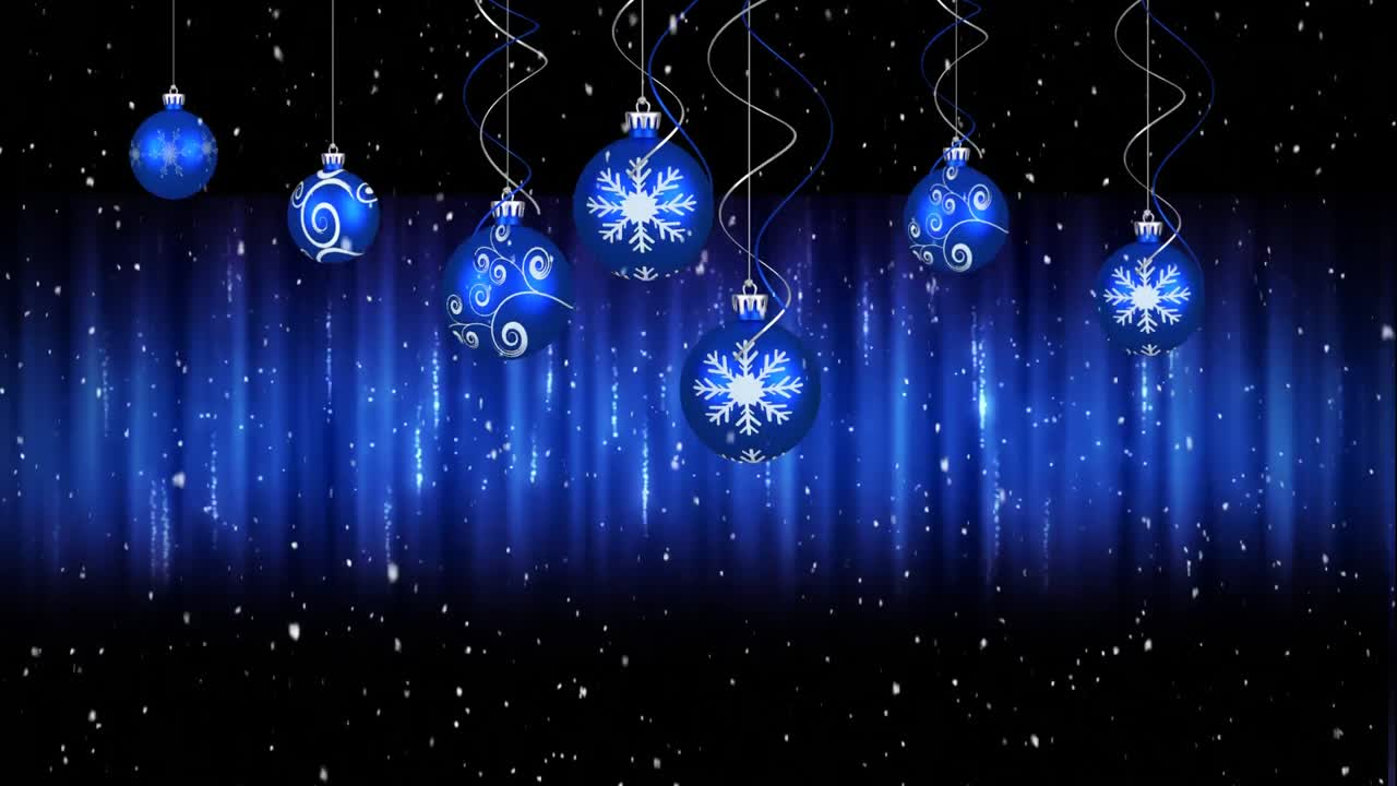 눈이 내리고 크리스마스 장식