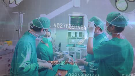 Animation-of-data-processing-over-diverse-surgeons-during-surgery