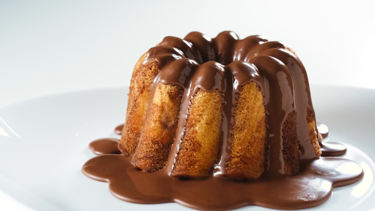 pastel de mármol con helado de nougat de chocolate