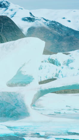 majestic icebergs and glaciers in a polar landscape