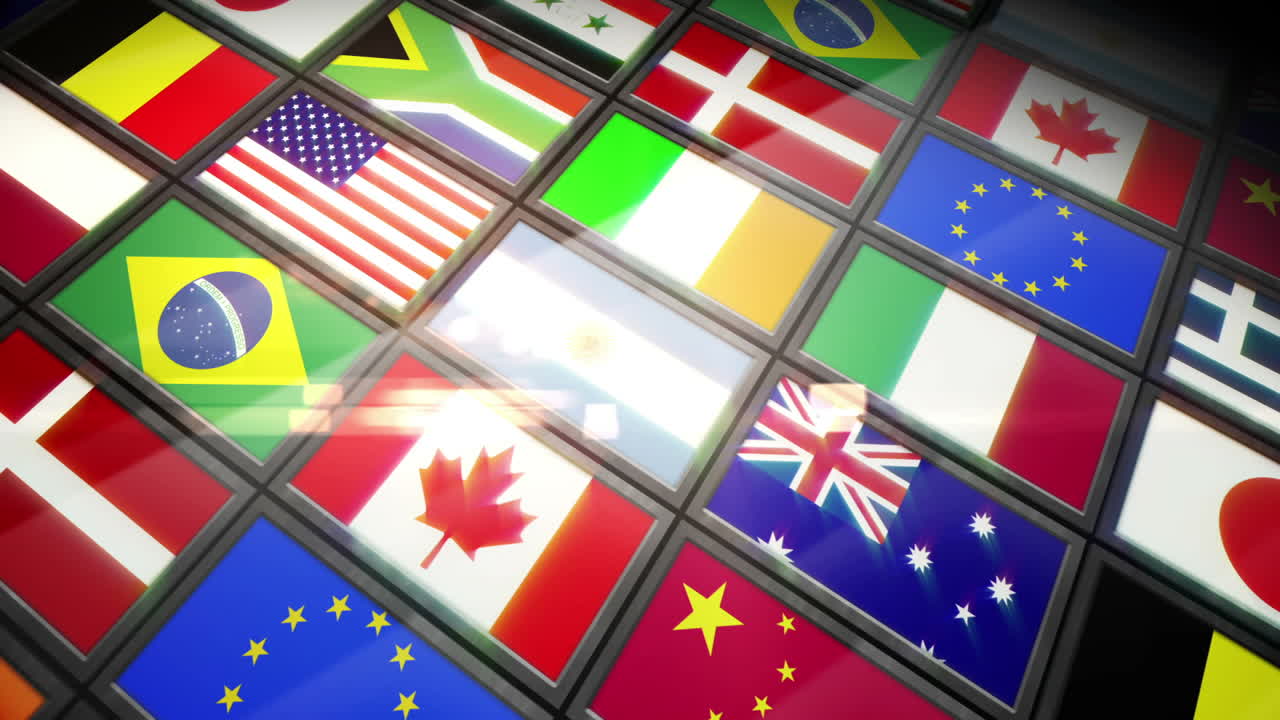 발을 보여주는 화면의 콜라지