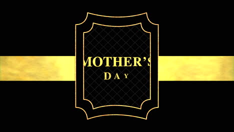 celebrate mothers day with a stylish black and gold banner