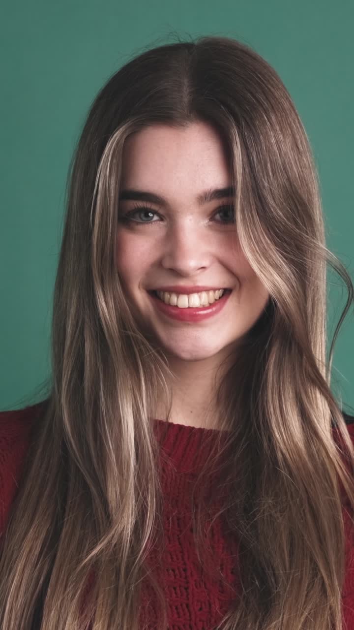 Cute beauty young woman smiling at camera