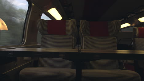 two empty seats aboard a bullet train to paris