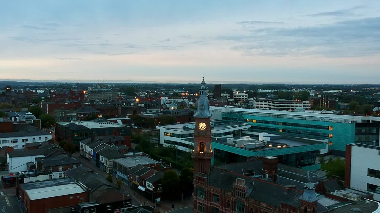 Aerial views of Beechams clock tower