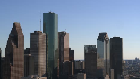 4k aerial of downtown houston, texas