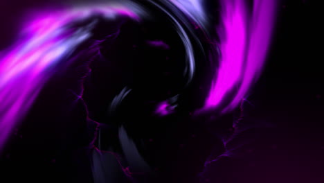 animation of glowing purple and blue digital wave moving against black background