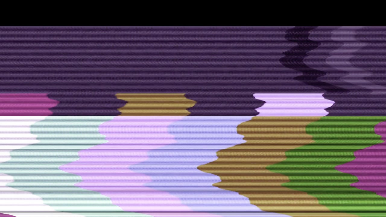 Digital Glitch Effect with Horizontal Lines and Flickering Light