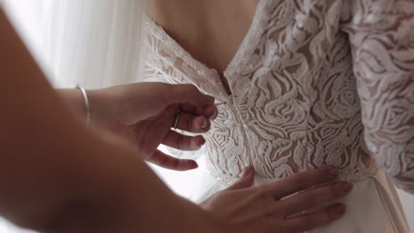 bride getting ready for her wedding day