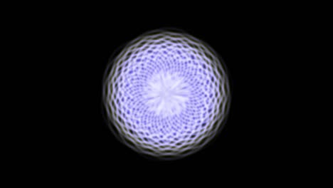 continuously rotating circle. animation of abstract geometric shapes.  a background full of imagination and creativity. the background is black. the color is purple.