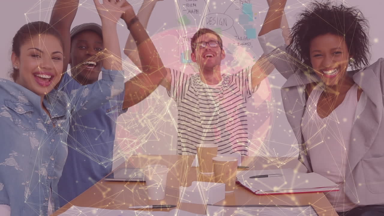 성공을 축하하는 팀