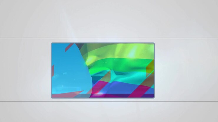 Animated Lower Third Graphic with Abstract Rainbow Fabric Motion