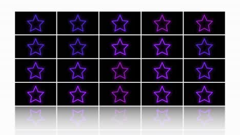 retro stars pattern with neon purple