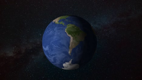 tierra girando a través del espacio globo terráqueo planeta vía láctea universo nubes