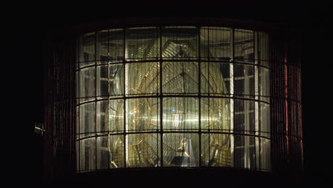 fresnel lens radiance of a lighthouse at night