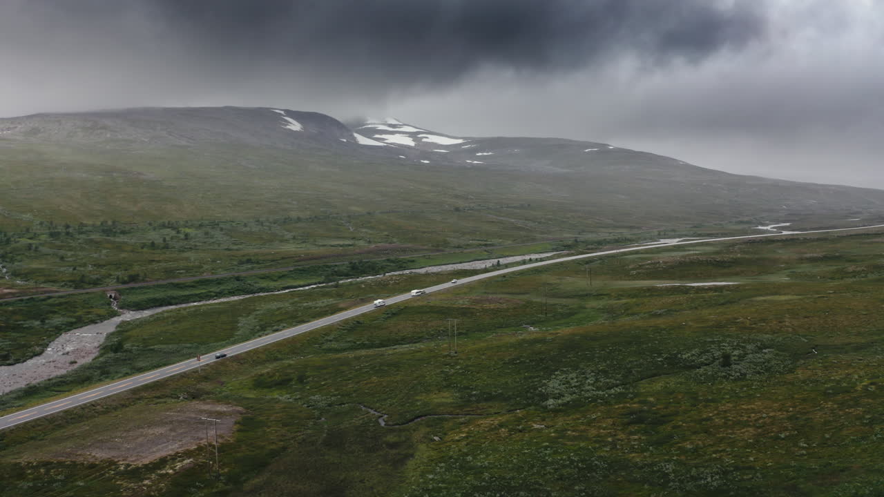 Polar Circle aerial landscape