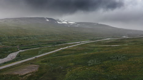 polar circle aerial landscape