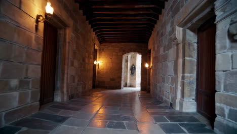 a majestic medieval corridor