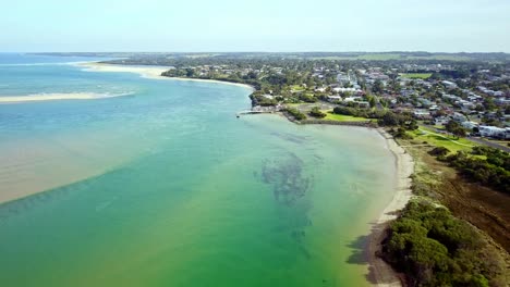 Imágenes-De-Drones-Sobre-La-Costa-En-Inverloch,-Victoria,-Australia